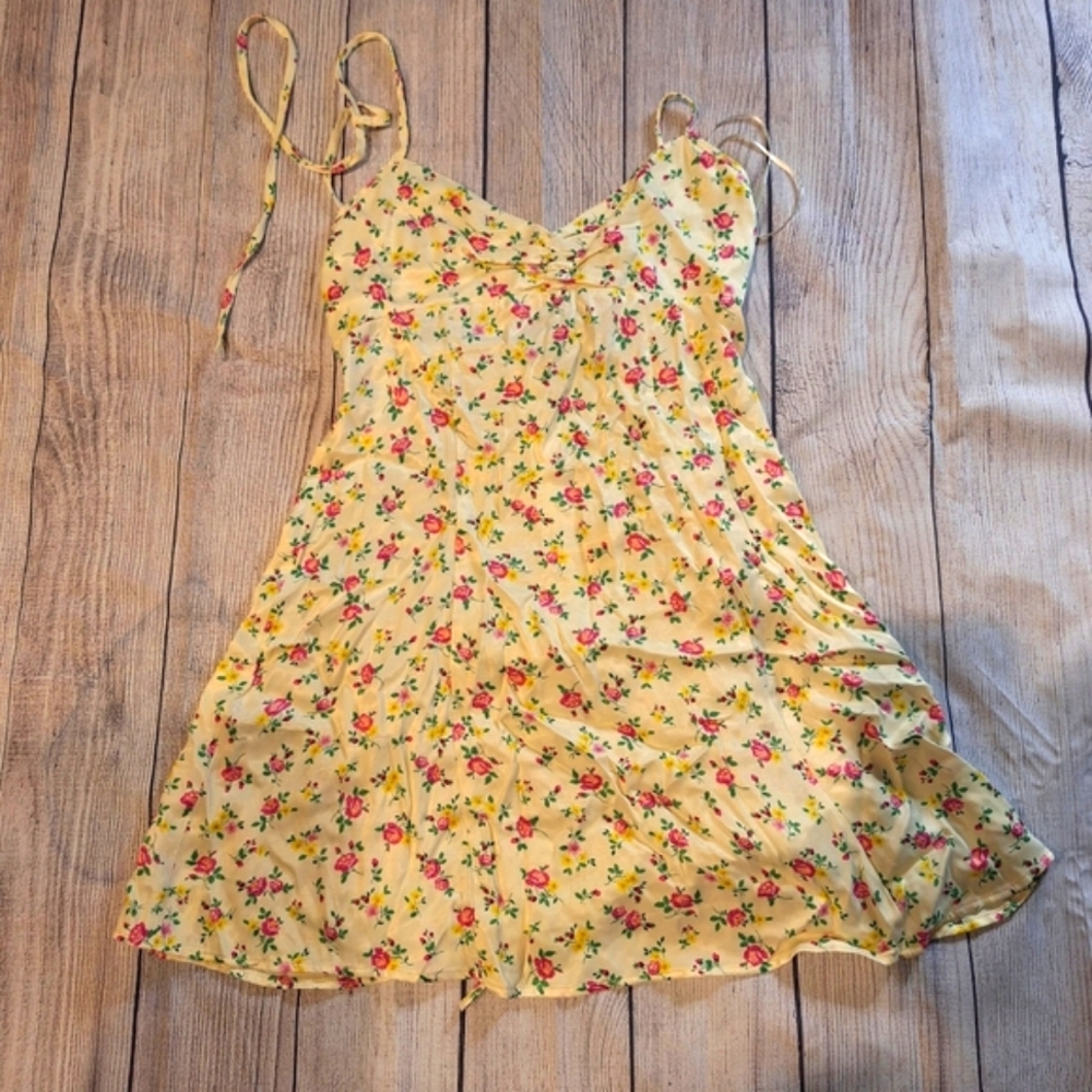 ZARA Floral Yellow Sundress
